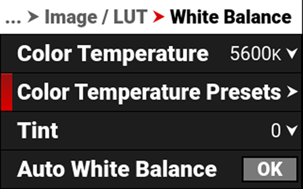 Color Temperature Presets